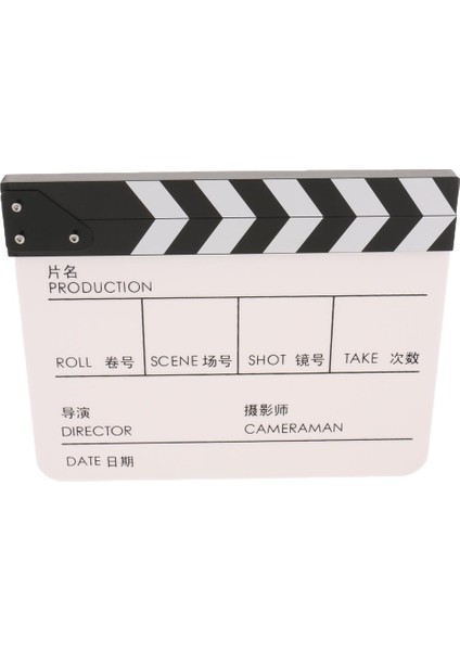 Clapper Clapperboard Tahtası Film Film Aksiyon Sahne Kayrak -Beyaz (Yurt Dışından)