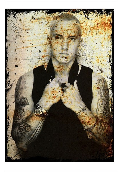 Eminem Rap Müzik Hediyelik Ahşap Tablo