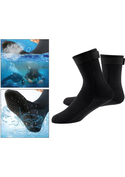 3mm Neopren Dalış Islak Takım Bot Tüplü Şnorkel Kayak Yürüyüş Sıcak Çorap L Xl Xxl (Yurt Dışından)