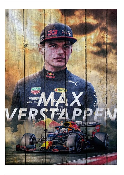 Max Verstappen Formula 1 Pilotu Art Mdf Tablo