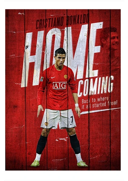 Cristiano Ronaldo Futbolcu Art Mdf Poster