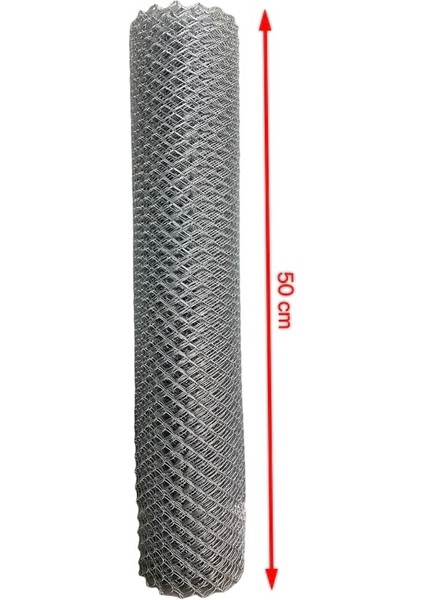 Galvanizli Örgü Tel Bahçe Çiti - 2,50 mm Kalınlık 45X45 Göz Aralığı H:50 cm L:10 Metre