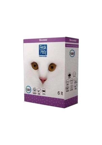 Unscented Kokusuz Aktif Carbonlu Topaklaşan Kedi Kumu 6 Lt 2 Adet