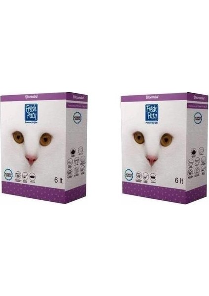 Unscented Kokusuz Aktif Carbonlu Topaklaşan Kedi Kumu 6 Lt 2 Adet fiyatları