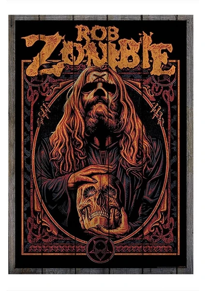 Rob Zombie Metal Müzik Hediyelik Ahşap Tablo