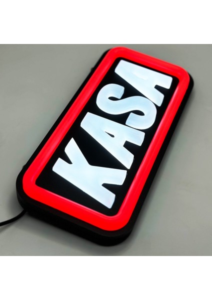 'KASA' Işıklı Özel Tabela ile Neon Görünümlü Tabela