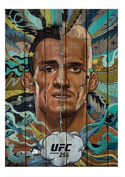 Charles Oliveira Ufc Kafes Dövüşçüsü Mdf Poster