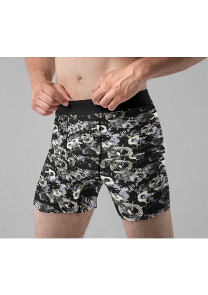 Store 4'lü Desenli Karışık Renkli Pamuklu Erkek Boxer