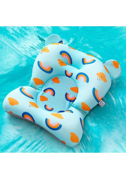 Banyo Destek Koltuğu Konforlu Anti-Slip Banyo Pad Bebek Bahyesi Küvet Ped Gökkuşağı Mavisi (Yurt Dışından) indirimleri