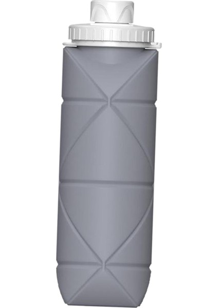 Taşınabilir Katlanabilir Su Şişesi Su Isıtıcısı Açık Bisiklet Spor Salonu Sporları 600ML Gri (Yurt Dışından)