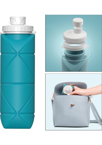 Taşınabilir Katlanabilir Su Şişesi Su Isıtıcısı Açık Bisiklet Spor Salonu Sporları 600ML Yeşil (Yurt Dışından) indirimleri