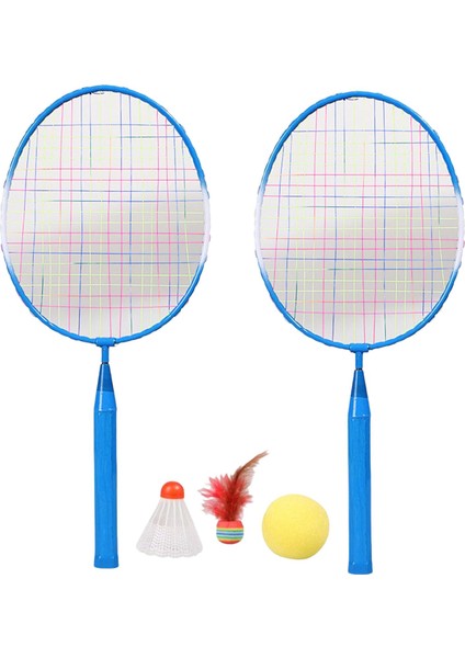 Çocuklar Için Dayanıklı Badminton Raketleri Shuttlecocks Raket Balls Mini Mavi Için (Yurt Dışından)