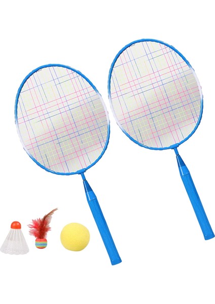 Çocuklar Için Dayanıklı Badminton Raketleri Shuttlecocks Raket Balls Mini Mavi Için (Yurt Dışından)