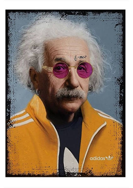 Albert Einstein Pop Art Model Ahşap Tablo