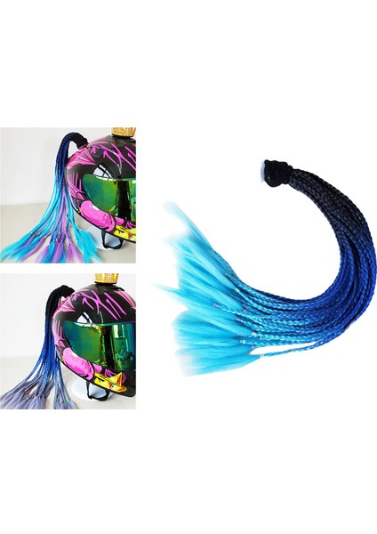 Motosiklet Örgüleri Ponytail 55CM-60CM Punk Kadın Erkekler Gri (Yurt Dışından)