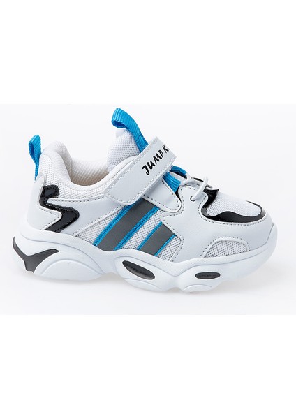 26056 Beyaz - Mavi - Siyah Uniseks Çocuk Günlük Rahat Yürüyüş Sneaker Spor Ayakkabı