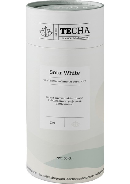 Sour White 50 Gr Yeşil Elma Ve Limonlu Beyaz Çay