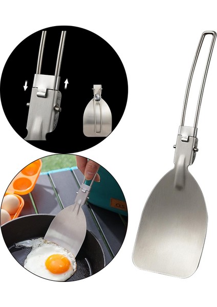 Dayanıklı Katlanır Spatula Açık Kamp Pişirme Aksesuarları Paslanmaz Çelik (Yurt Dışından) fırsatları