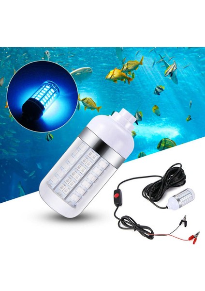 12V LED Sualtı Dalgıç Su Geçirmez Gece Balıkçılık Hafif Balık Mavisi (Yurt Dışından) fiyatları