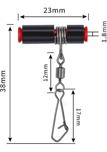 Ağır Hizmet Tipi Platin Slayt Döner Çıtçıt, Balık Tutma Mücadelesi Için Siyah 23MM (Yurt Dışından) fırsatları