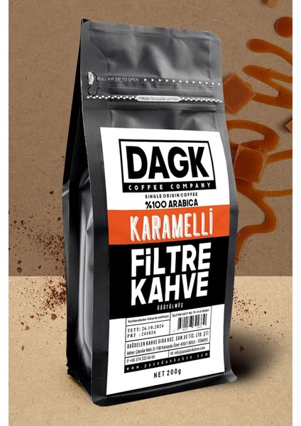 Karamelli Filtre Kahve Öğütülmüş Aromalı 200 gr