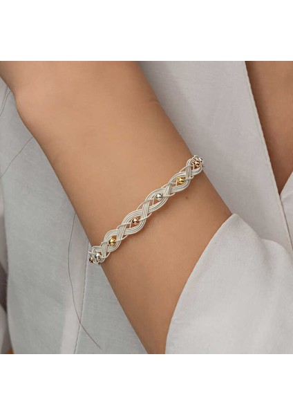 Gümüş Inci Kazaziye Örgü Bileklik fırsatları