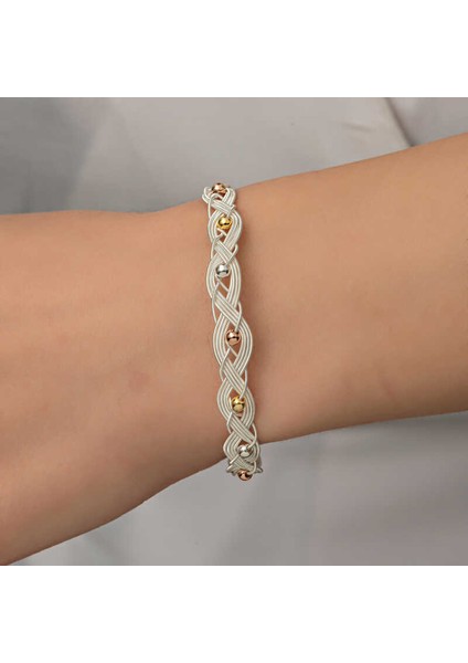 Gümüş Inci Kazaziye Örgü Bileklik indirimleri