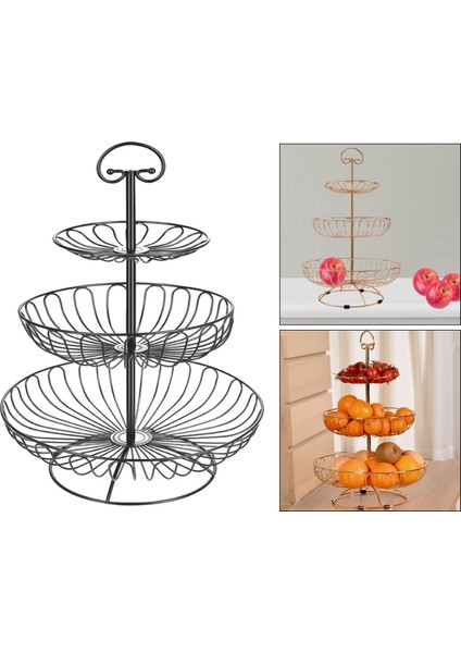 Metal Tel Tezgah Sepet Kase Stand Stand Mutfak Restoranı Siyah modelleri