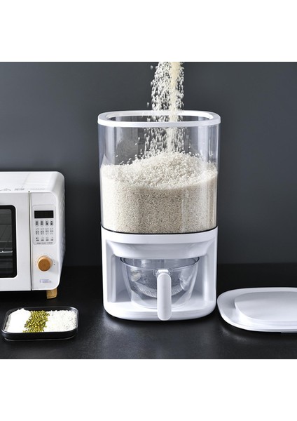 Pirinç Dispenser Sızdırmaz Tahıl Konteyneri Tahıl Dispenser Kovası 26X26X43CM(Yurt Dışından)