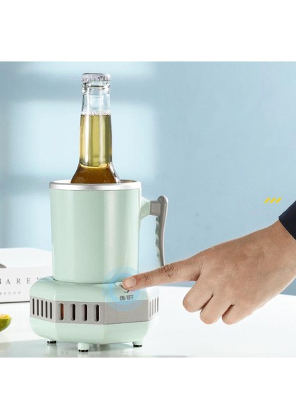 Mini Elektrikli Içecek Bardak Soğutucu Buz Yapımı Kettle Mini Buzdolabı indirimleri