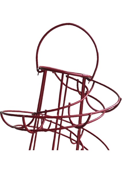 Spiral Raf Organizatör Keeper 24 Yumurta Serbest Duran Kırmızı Kırmızı 18X30.5CM