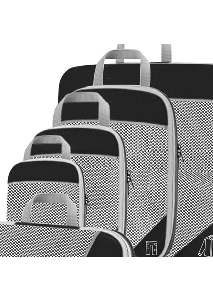 Depolama Örgü Çantaları Genişletilebilir Seyahat Aksesuarları Siyah 6pcs Siyah 6pcs Seçenekleri