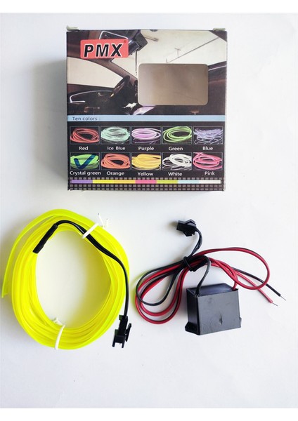 2 Metre 12V Limon Sarısı Ip Neon Ip LED Araç Içi Neon LED