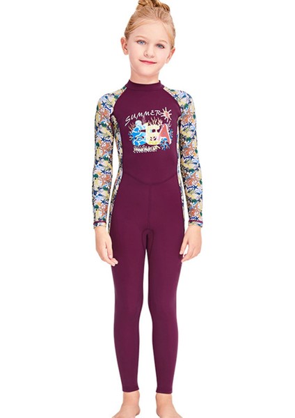 Çocuklar Fermuarlı Parça Uzun Kollu Hızlı Kurutma Yaz S Wetsuits (Yurt Dışından) indirimleri