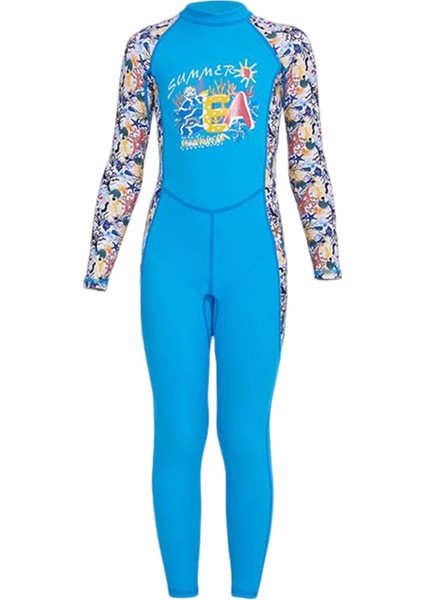 Çocuklar Fermuarlı Parça Uzun Kollu Hızlı Kurutma L (Yurt Dışından)