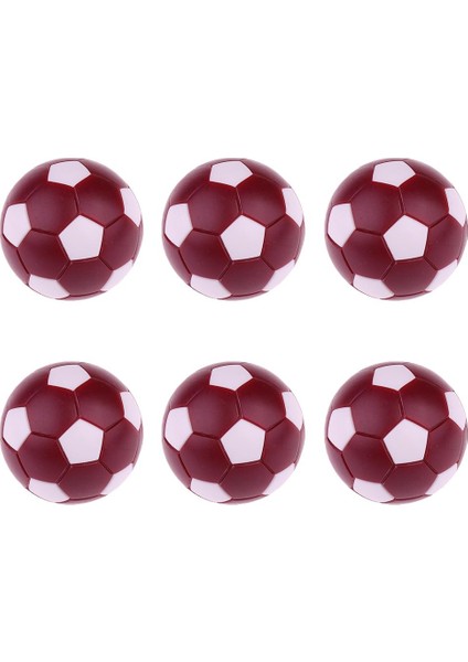 6 Adet 36MM Mini Futbol Topları Foosball Yedek Toplar Koyu Kırmızı (Yurt Dışından)