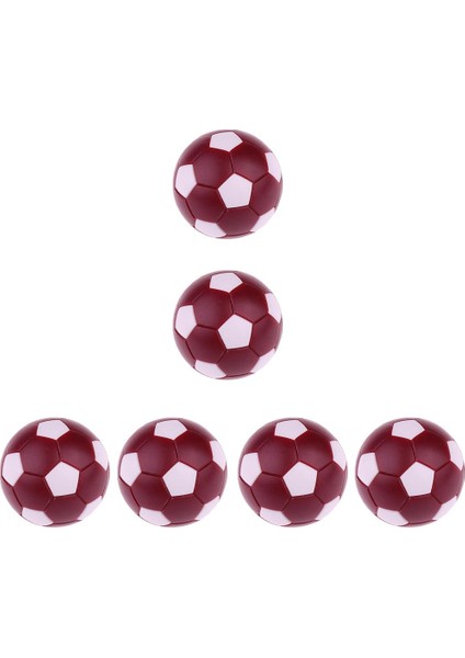 6 Adet 36MM Mini Futbol Topları Foosball Yedek Toplar Koyu Kırmızı (Yurt Dışından)