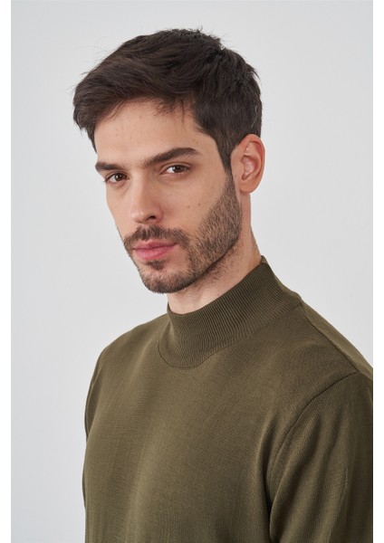 Çetinkaya Mentality 3178 Yarım Balıkçı Haki Triko modelleri