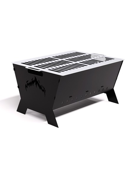 Metal Mangal Izgaralı Portatif Kolay Kurulumlu ve Taşınabilir Mangal/ Barbekü WiseGrill