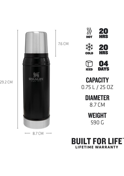 Klasik Vakumlu Termos, 0.75 L