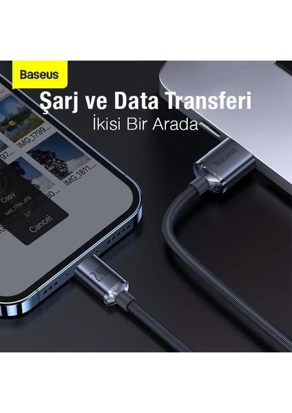 1.2 Metre 20W Hızlı iPhone Lightning Şarj ve Data Kablosu, 480MBPS Dayanıklı Kopmaz Iph Kablo