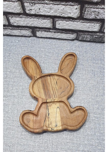 Ahşap Tavşan Kayın Çerezlik-Kahvaltılık ve Servis- Sunum Tabağı KZ1037 fiyatları