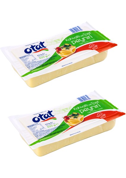 Kahvaltı ve Tost Peyniri Tam Yağlı 600 gr * 2