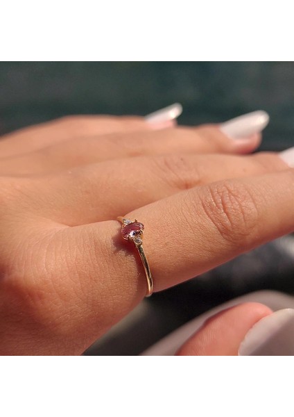 Gümüş Yüzük - 0.30 Karat Zultanit Tria Evlilik Teklifi Gümüş Yüzük - Doğal Taş Tria Gümüş Yüzük fırsatları