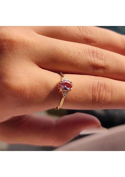 Gümüş Yüzük - 1.05Karat Zultanit Tria Fantezi Gümüş Yüzük-Tria 925 Ayar Gümüş Evlilik Teklifi Yüzüğü