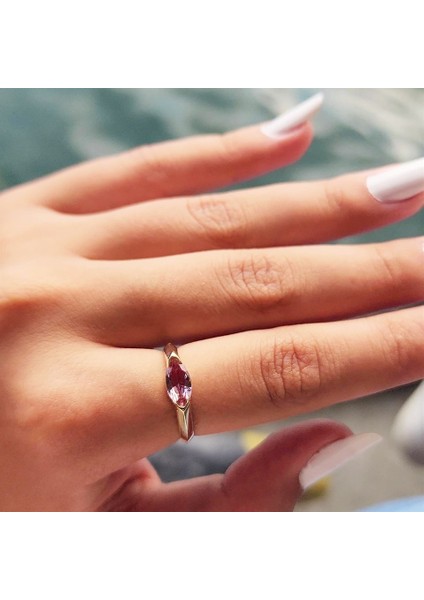 Gümüş Yüzük - Sadakat Yemini Zultanit Taşlı Evlilik Teklifi Yüzüğü 925 Ayar Gümüş Mekik Yüzük fiyatları
