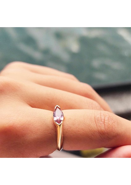 Gümüş Yüzük - Sadakat Yemini Zultanit Taşlı Evlilik Teklifi Yüzüğü 925 Ayar Gümüş Mekik Yüzük fırsatları