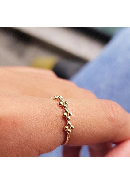 Gümüş Yüzük - Sıralı Üç Top Tasarım 925 Ayar Gümüş Eklem Yüzüğü modelleri