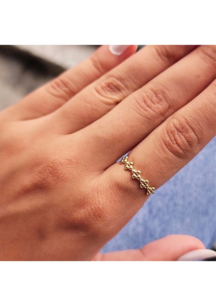 Gümüş Yüzük - Sıralı Üç Top Tasarım 925 Ayar Gümüş Eklem Yüzüğü fırsatları