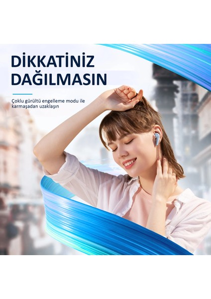 Soundcore Life P3 TWS Bluetooth 5.2 Kulaklık - Oyun Modu - Hibrit Aktif Gürültü Önleme Gökyüzü Mavisi - A3939 (Anker Türkiye Garantili)